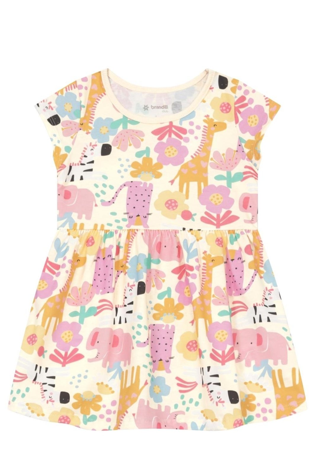 Infantil - Vestido menina em meia malha Brandili