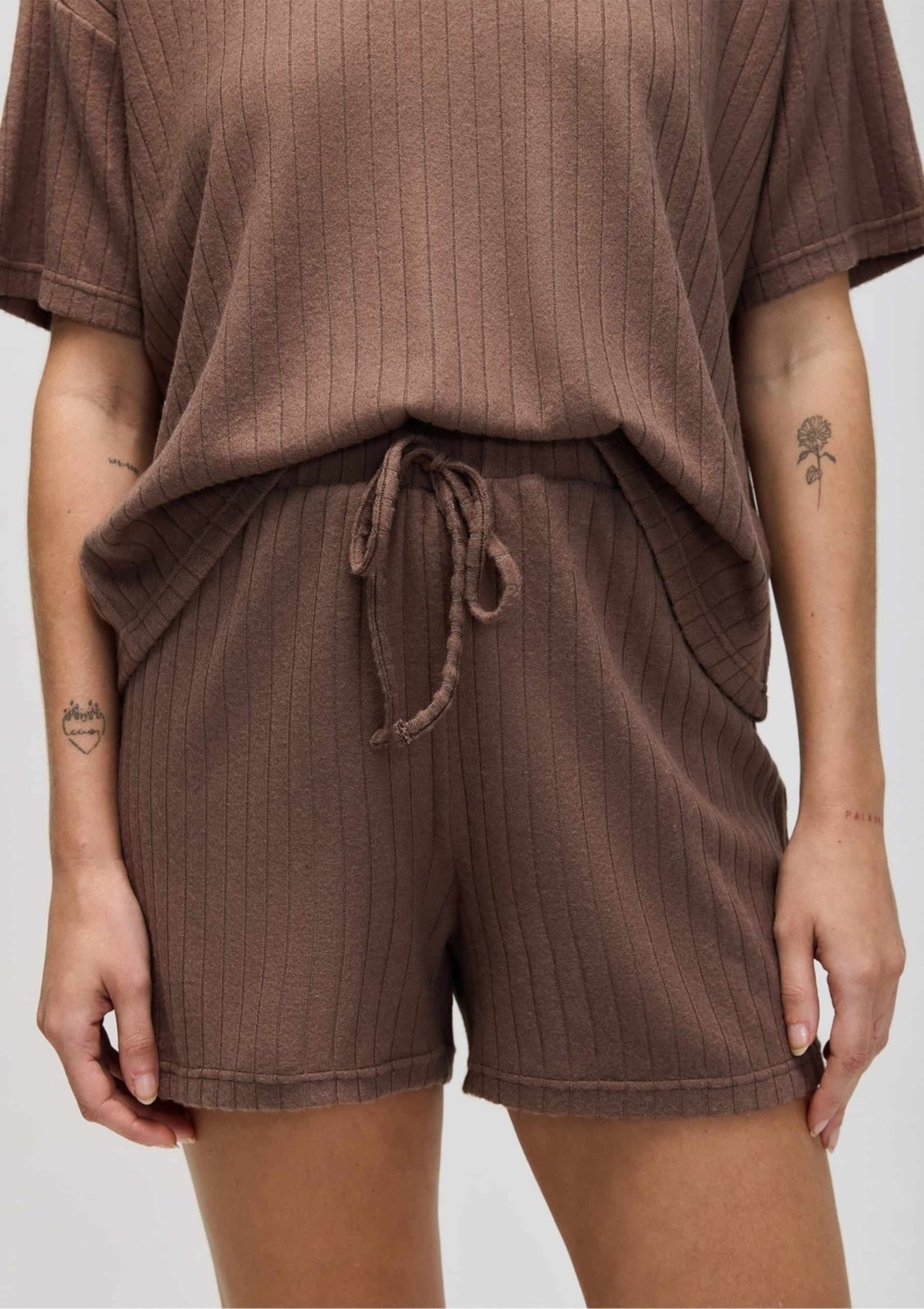 Vista 2 Shorts Feminino Com Cordão Hering HERING INTIMATES marrom HERING INTIMATES marrom
