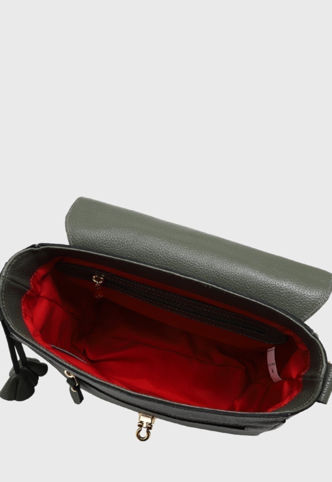 Vista 3 Bolsa Transversal Couro Mariart Âmbar Army verde militar Mariart verde militar