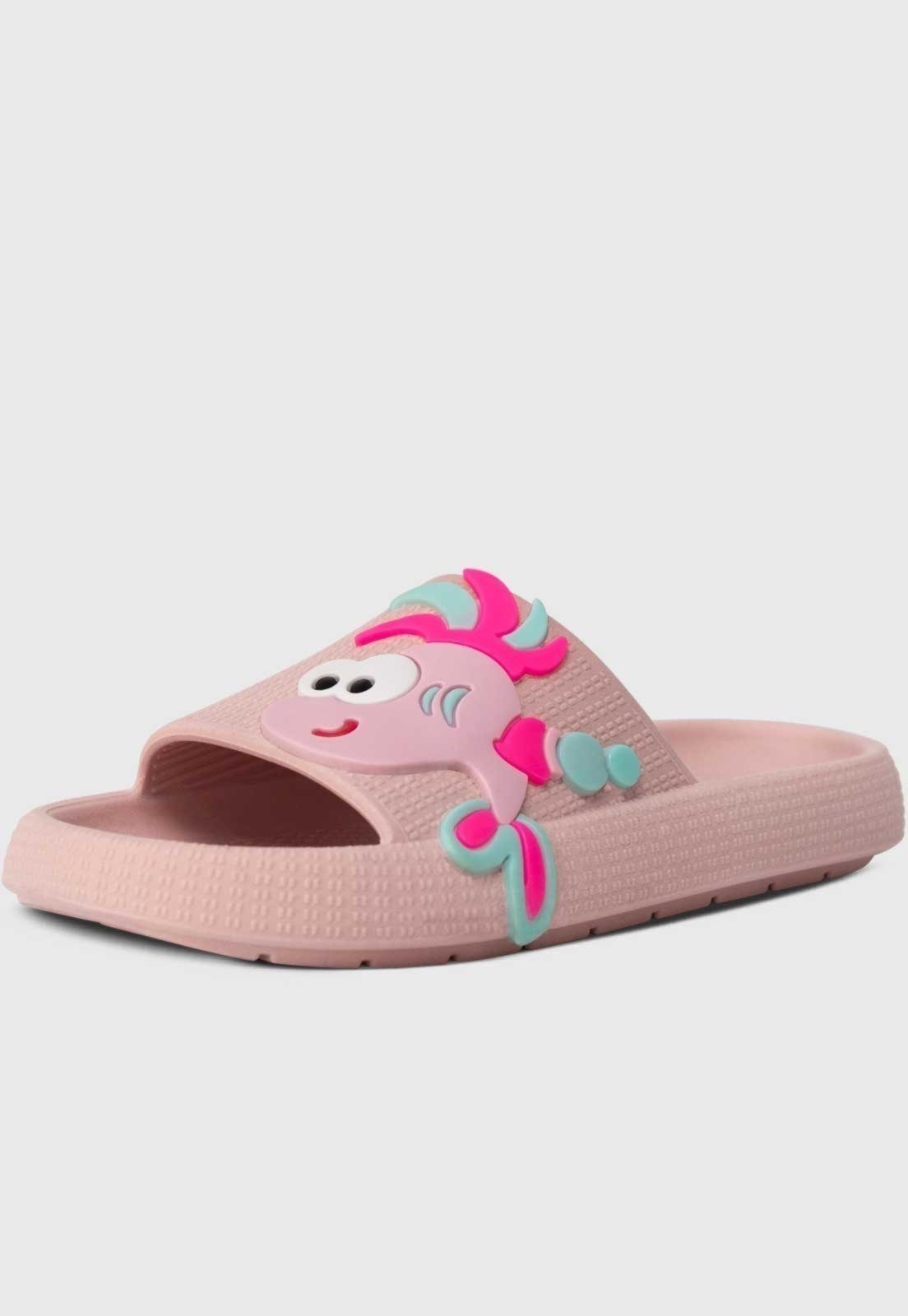 Infantil - Chinelo Nuvem Popidi Menina Peixe Rosa