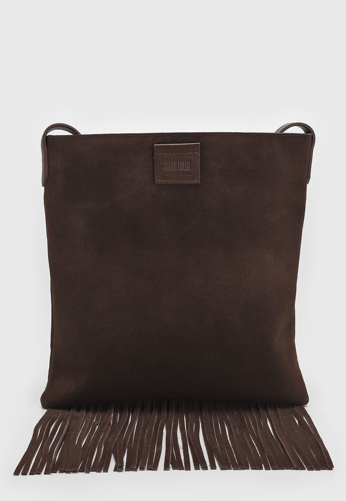 Bolsa Feminina Santa Lolla Franjas Marrom