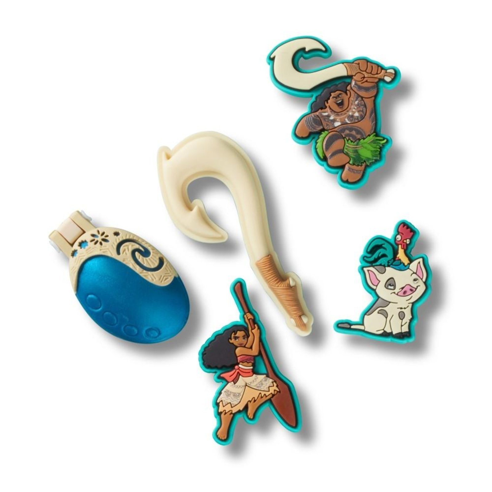 Vista 2 Infantil - Jibbitz™ Disney Moana Pack com 5 Peças Crocs branco