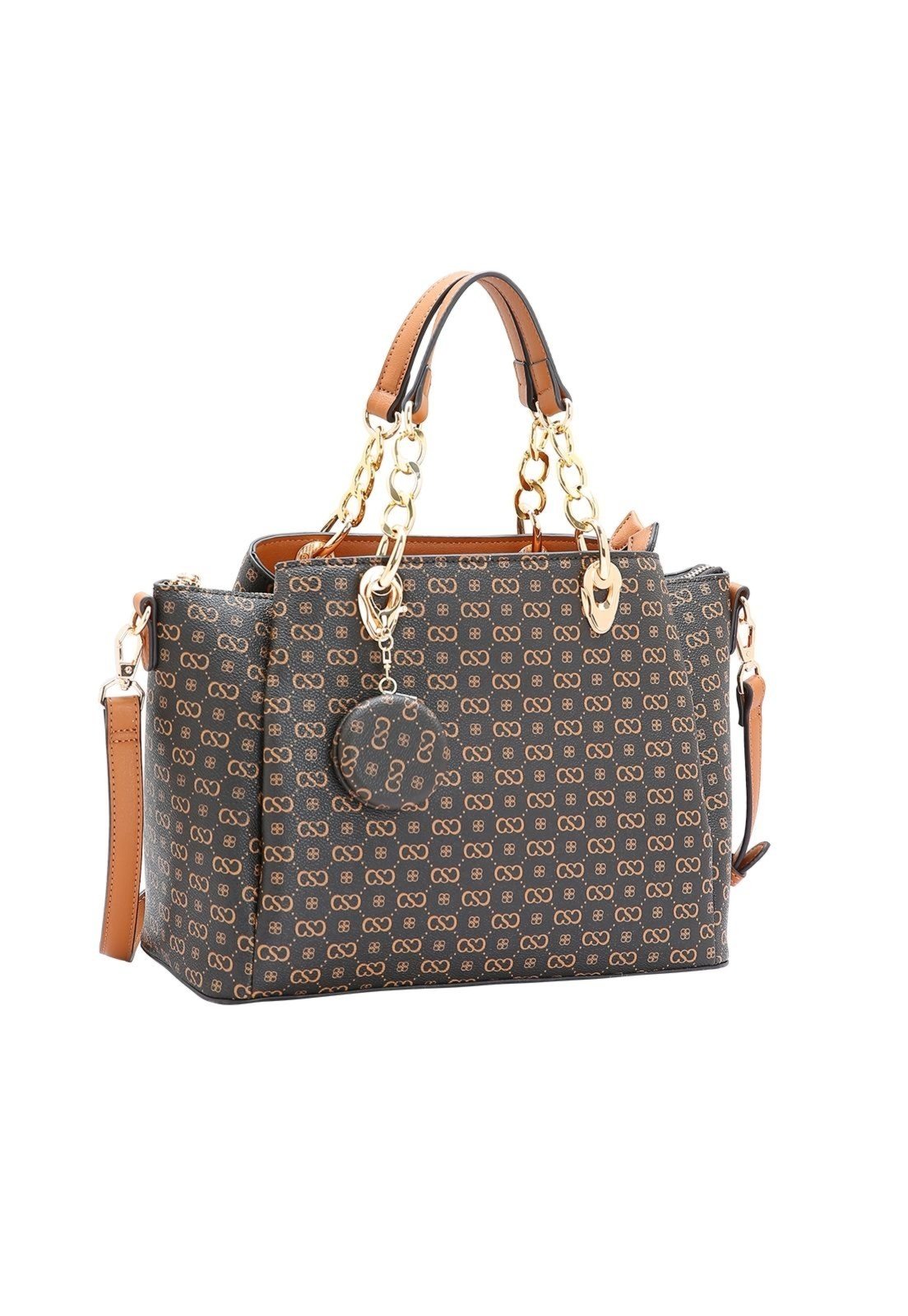 Vista 2 Bolsa Feminina Chenson Monograma Elegance 3485404 preto Chenson preto