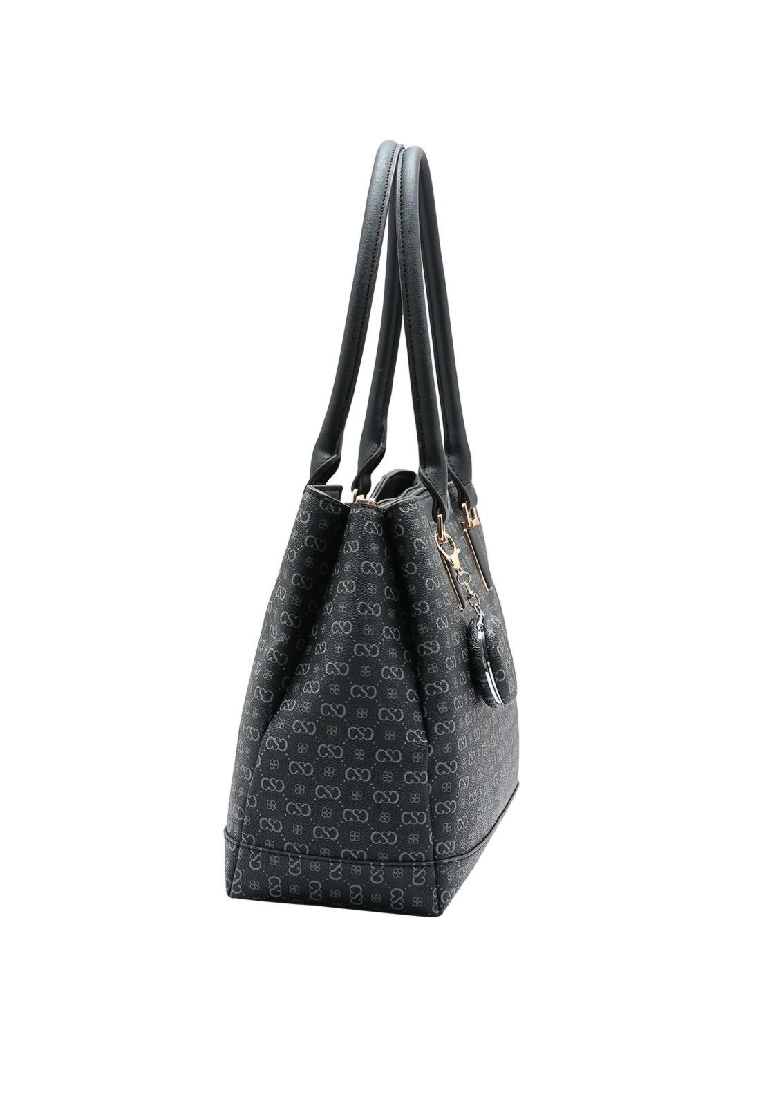 Vista 3 Bolsa Feminina Chenson Monograma Elegance 3485404 preto Chenson preto