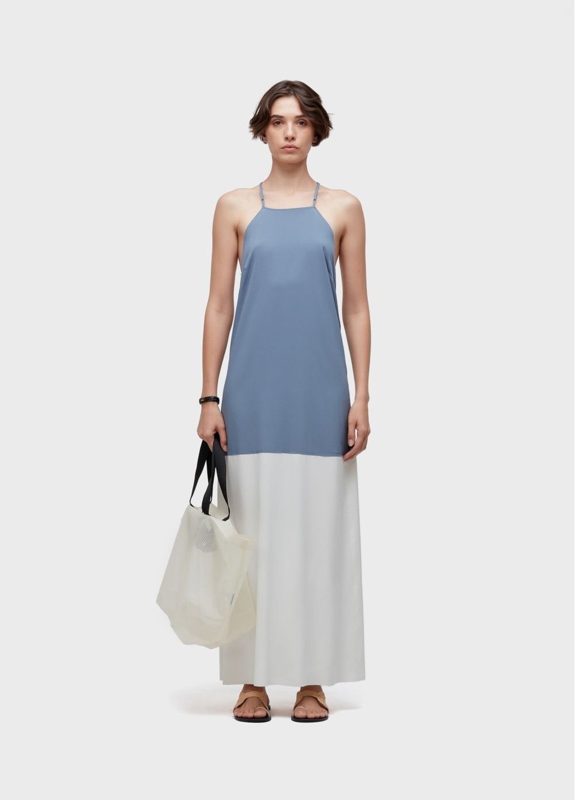 Vestido superlight alças bicolor OSKLEN