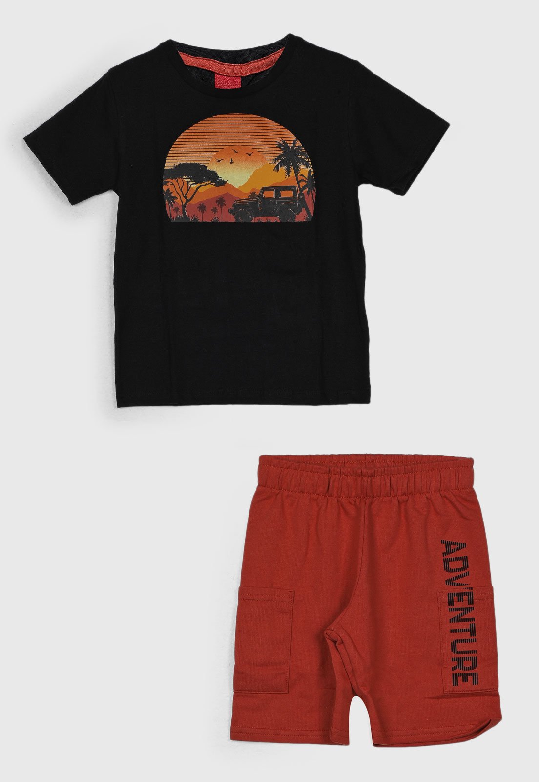 Infantil - Conjunto Kyly Curto Adventure Preto