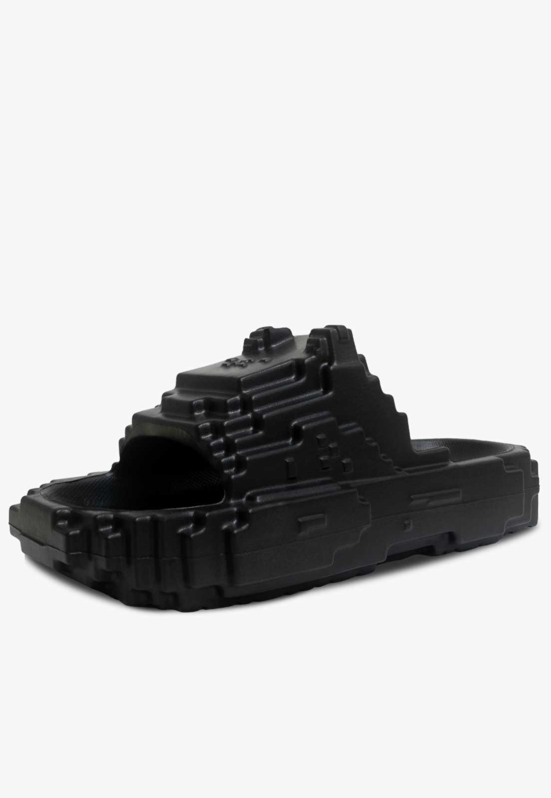 Infantil - Chinelo Slide Pópidi Minecraft Eva Leve Preto