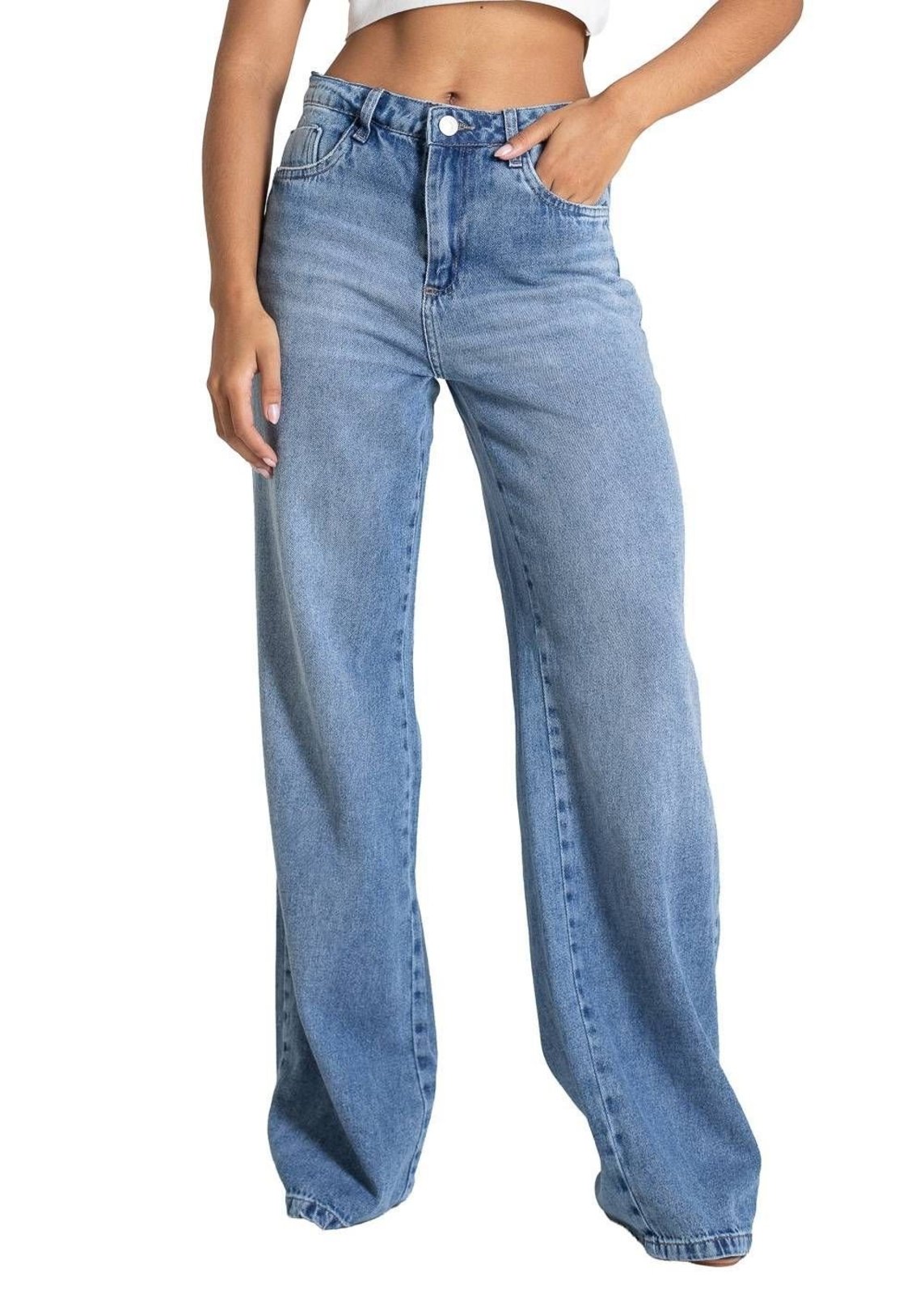 Calça Jeans Sawary Wide Leg - 283281 - Azul - Sawary
