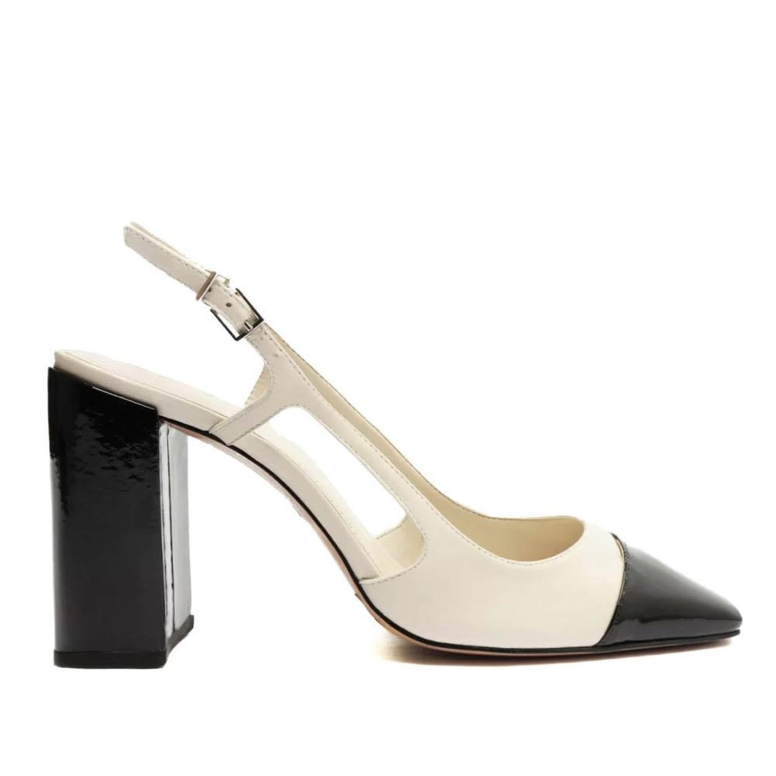 Sapato Slingback Salto Bloco Schutz S219400001 Schutz Bege