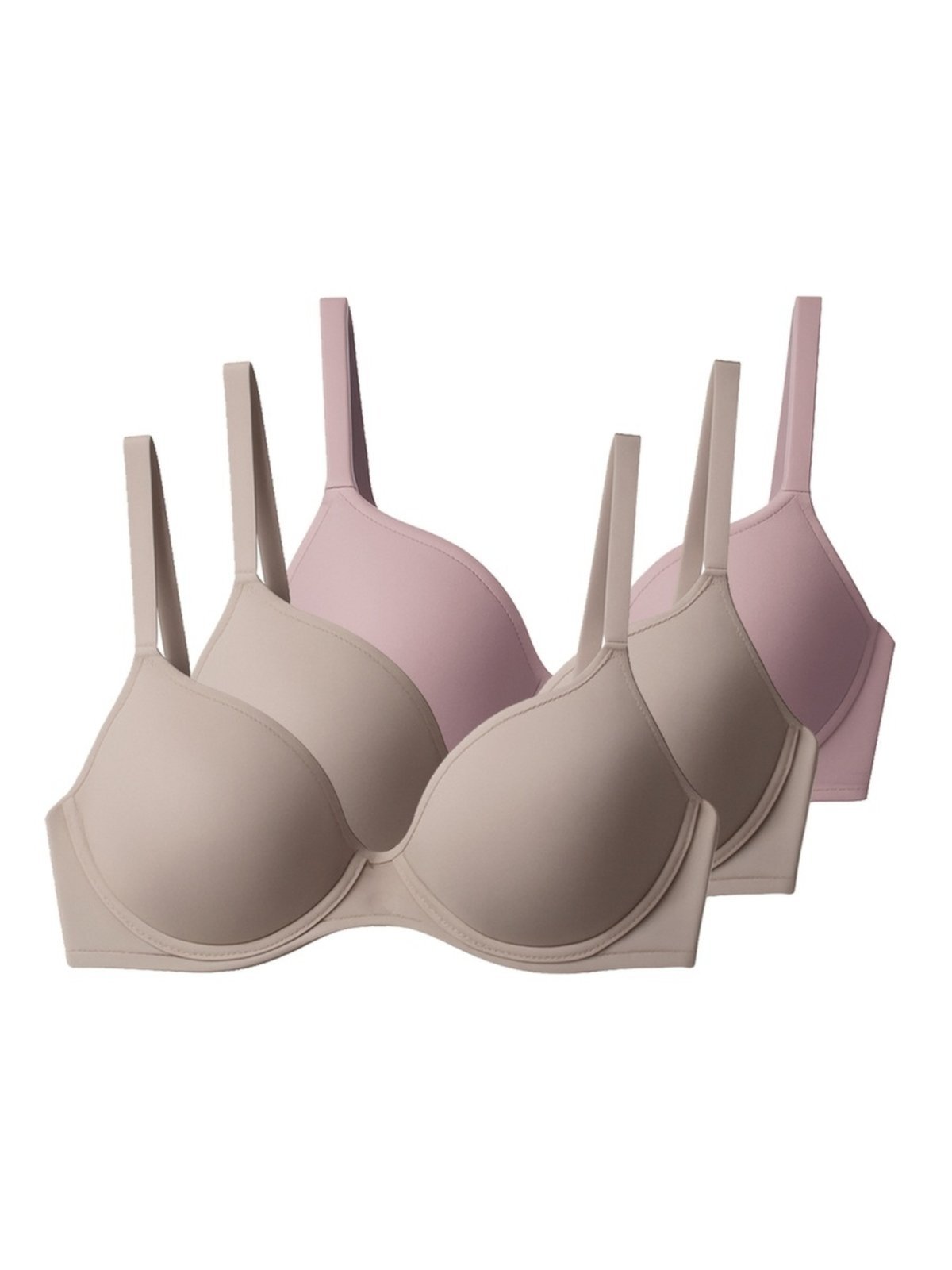 Kit com 3 Sutiãs com Aro e Bojo Liz 51809 Taça B