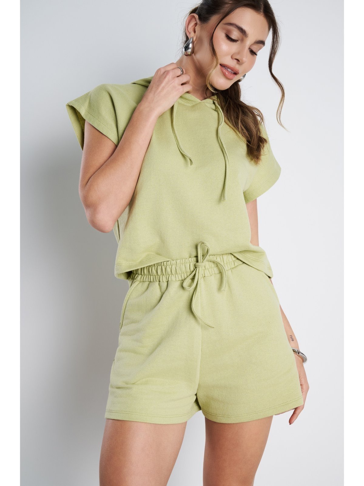 Conjunto Feminino Meujeans Essenza Moletinho Verde Oliva