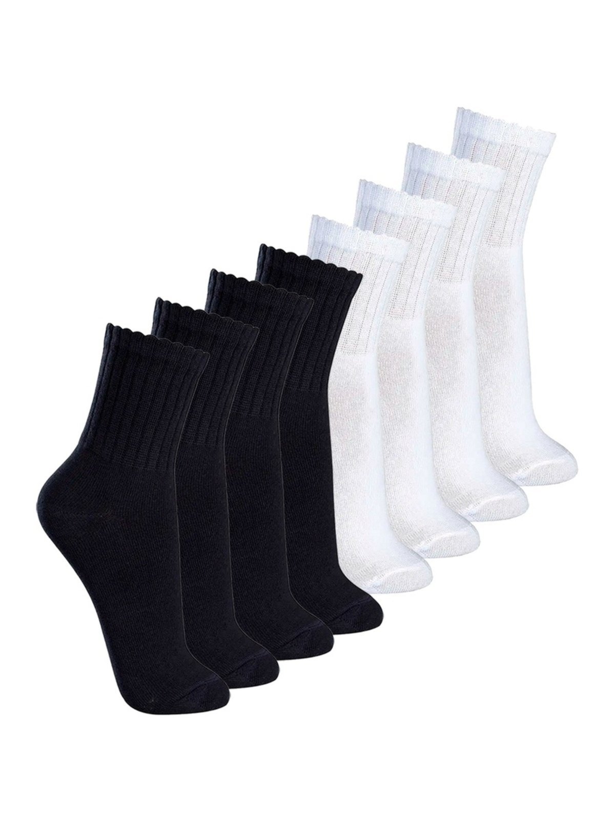 Kit com 8 Pares de Meias Esportiva Cano Médio Lupo 3290-009