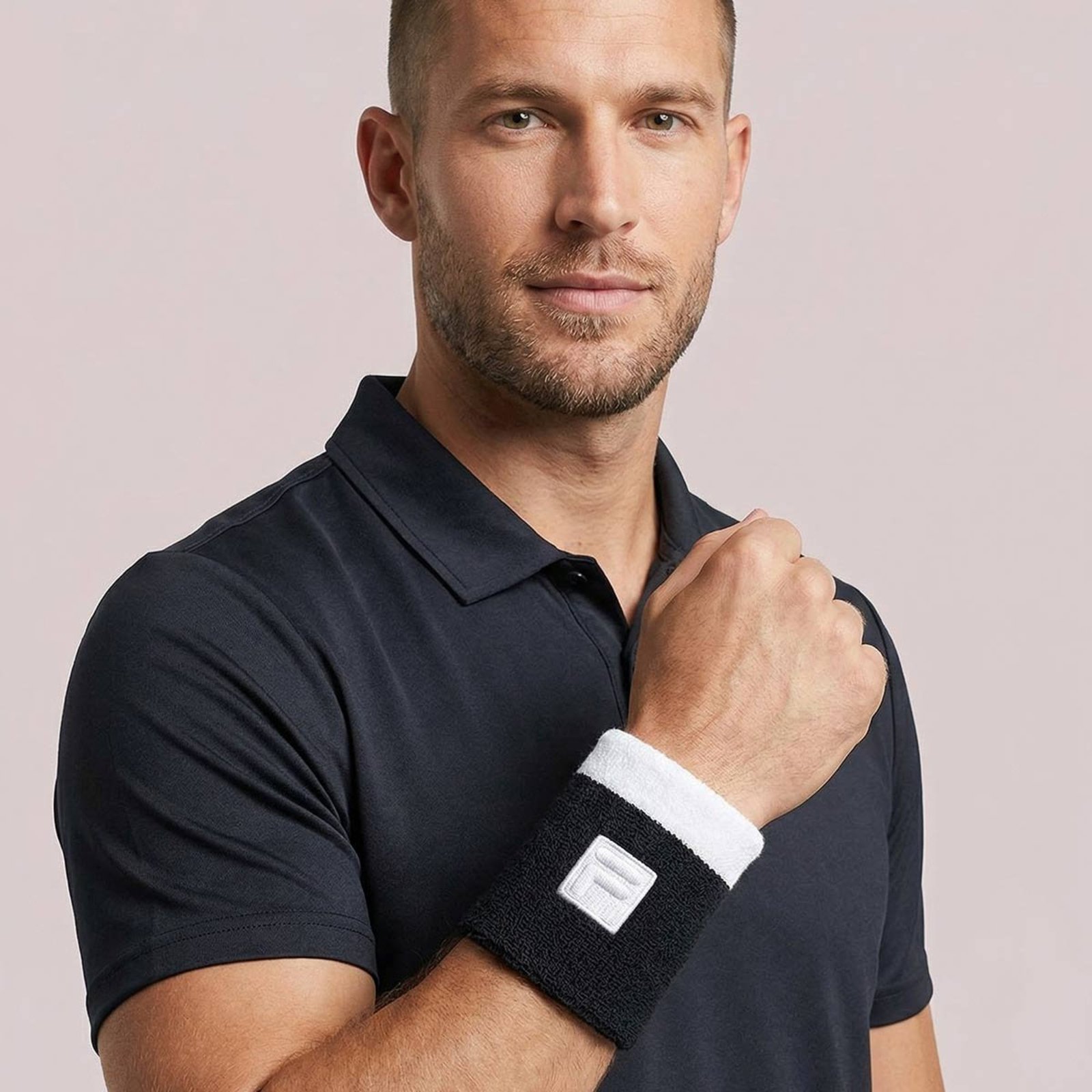 Munhequeira Fila Sport Style Club U Preto e Branco