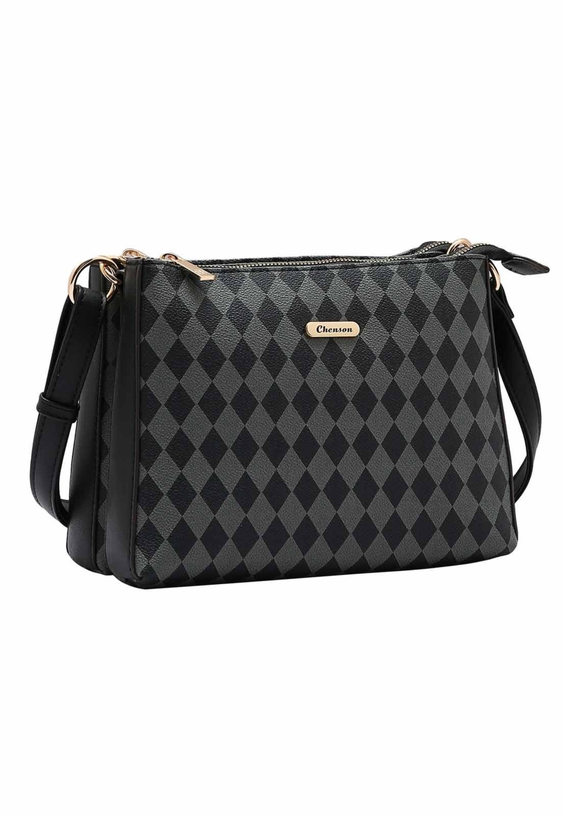 Bolsa Feminina Chenson Original Geométrica Transversal 3484854