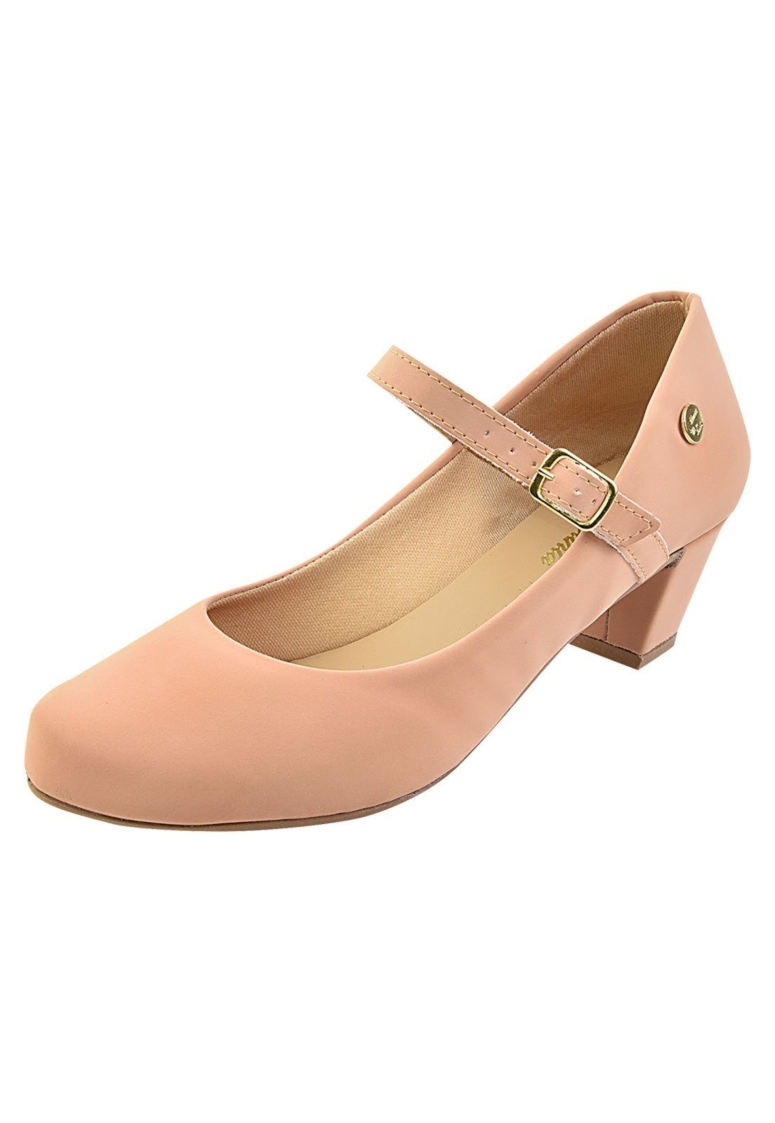 Scarpin Bico Redondo Donna Santa Boneca Nude