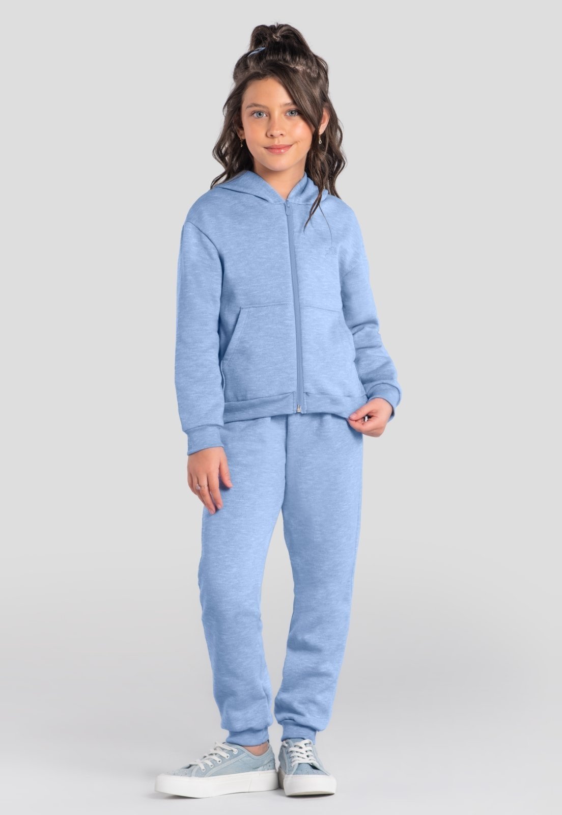 Infantil - Calça jogger menina em moletinho Brandili
