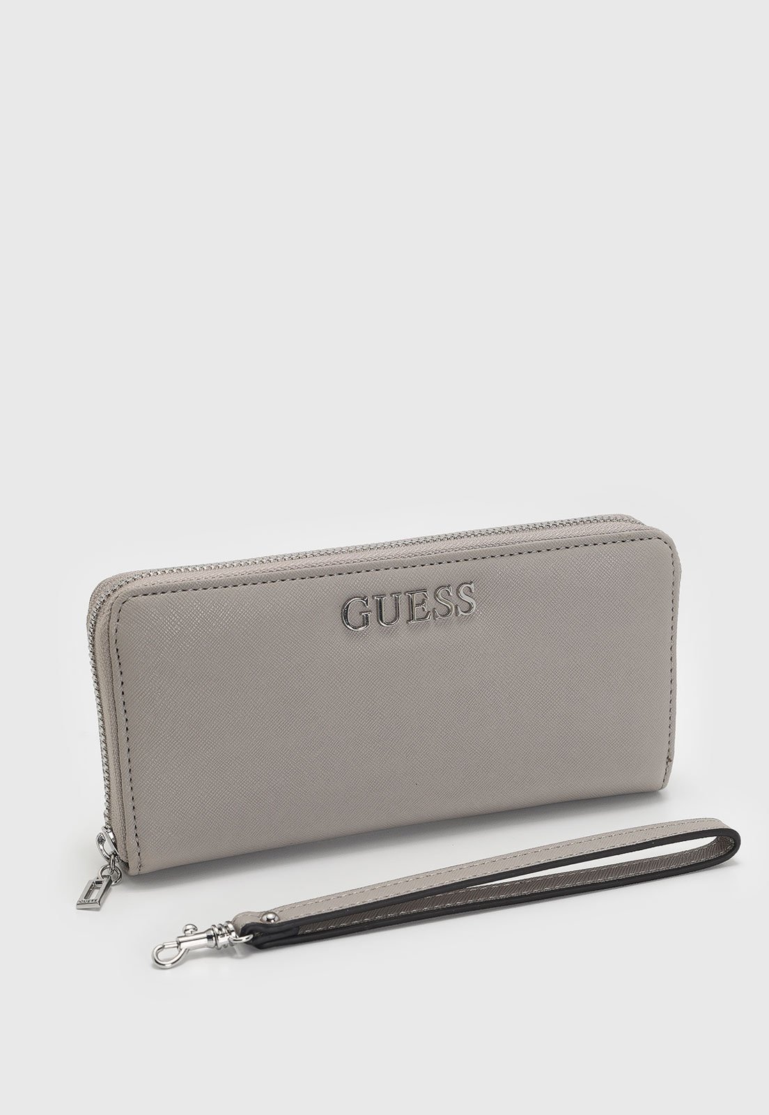 Vista 2 Carteira Feminina Guess Logo Taupe cinza Guess cinza