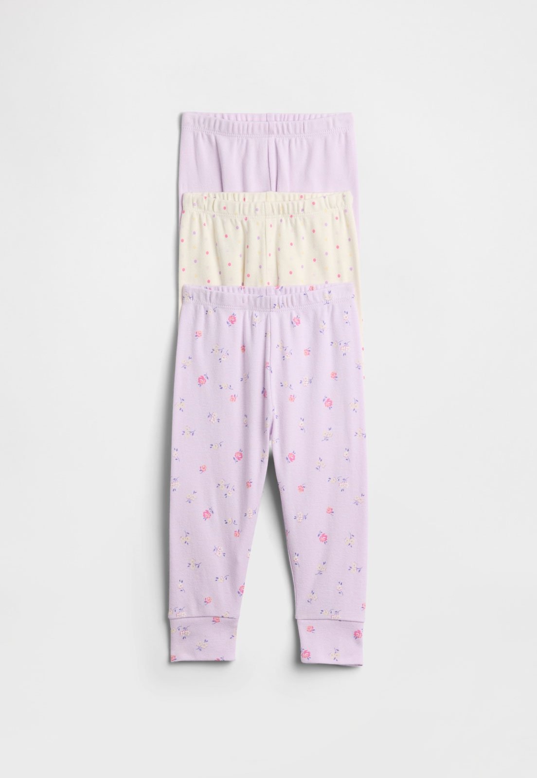 Infantil - Kit 3 Calça GAP Floral Lilás