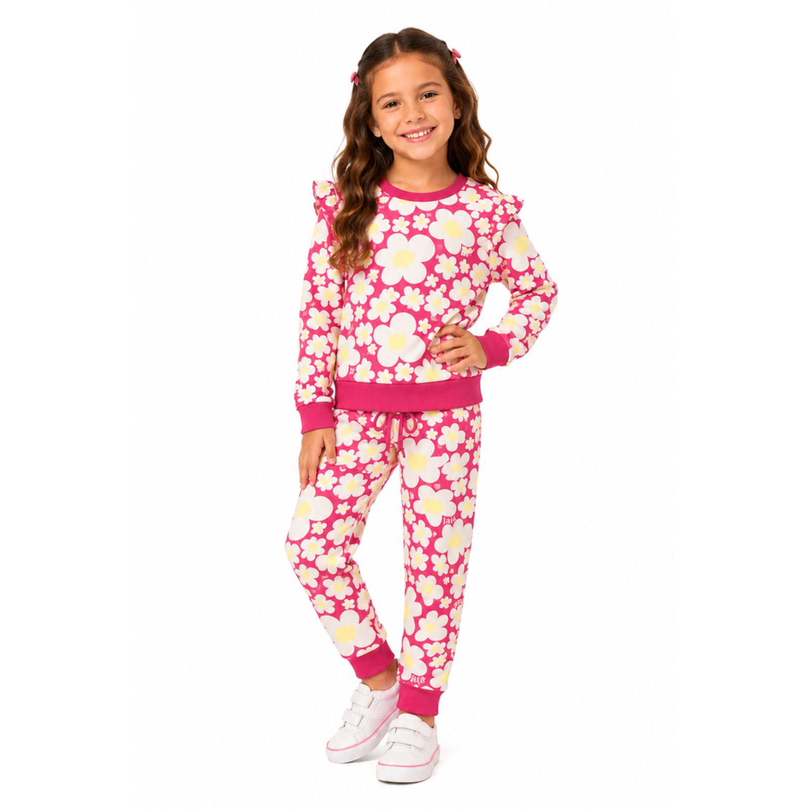 Infantil - Conjunto Menina Inverno Flores Iaia