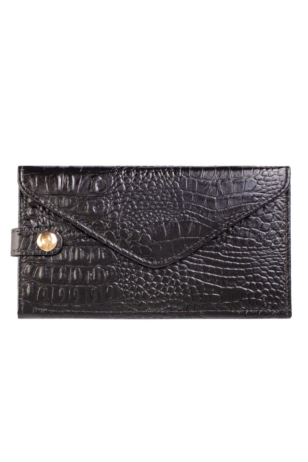 Vista 2 Carteira feminina de couro croco Clara 10,5x19cm Andrea Vinci vermelho Andrea Vinci vermelho