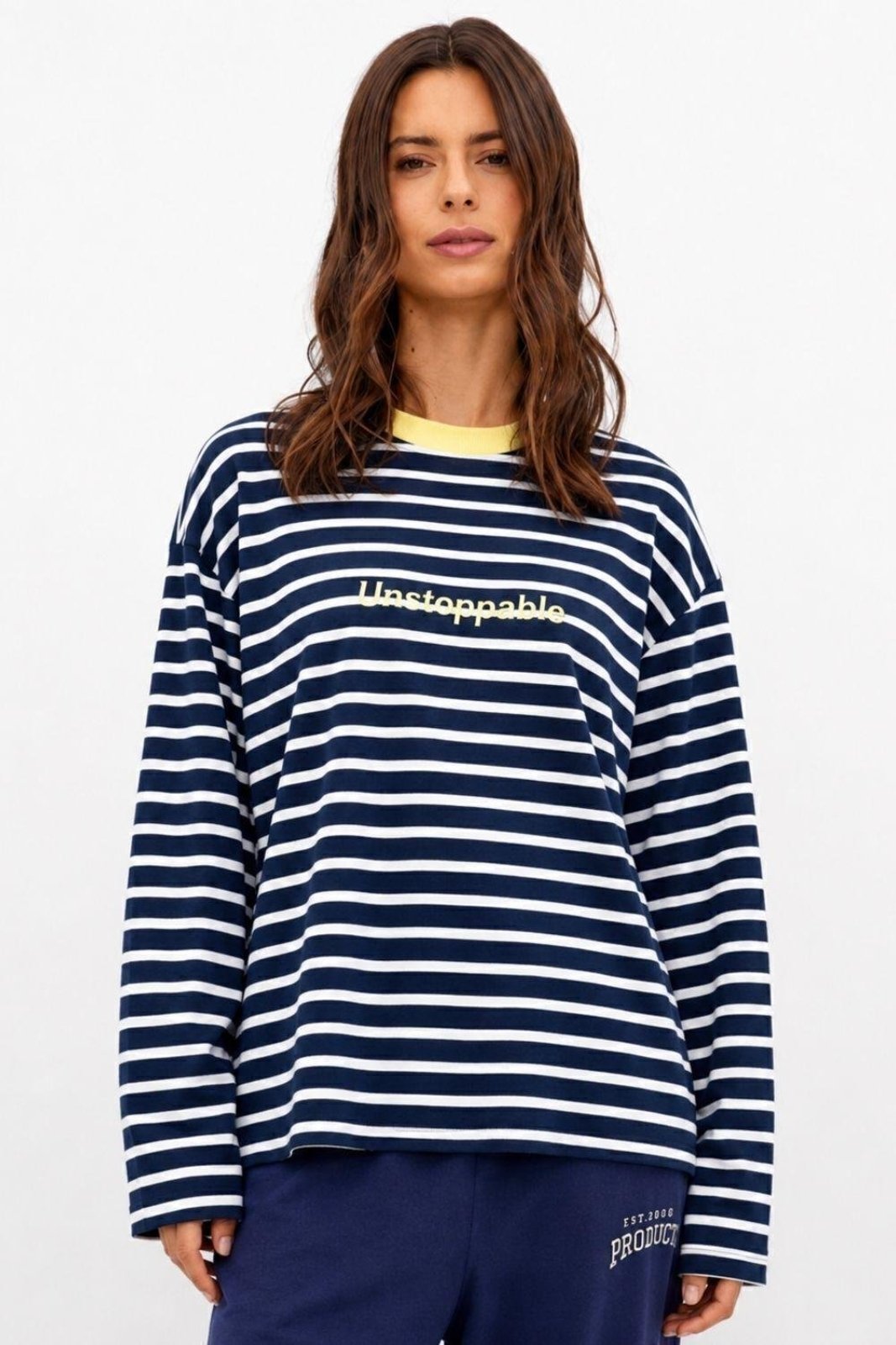 Blusa Listrada Com Estampa Frontal Ritmi Studio Preto