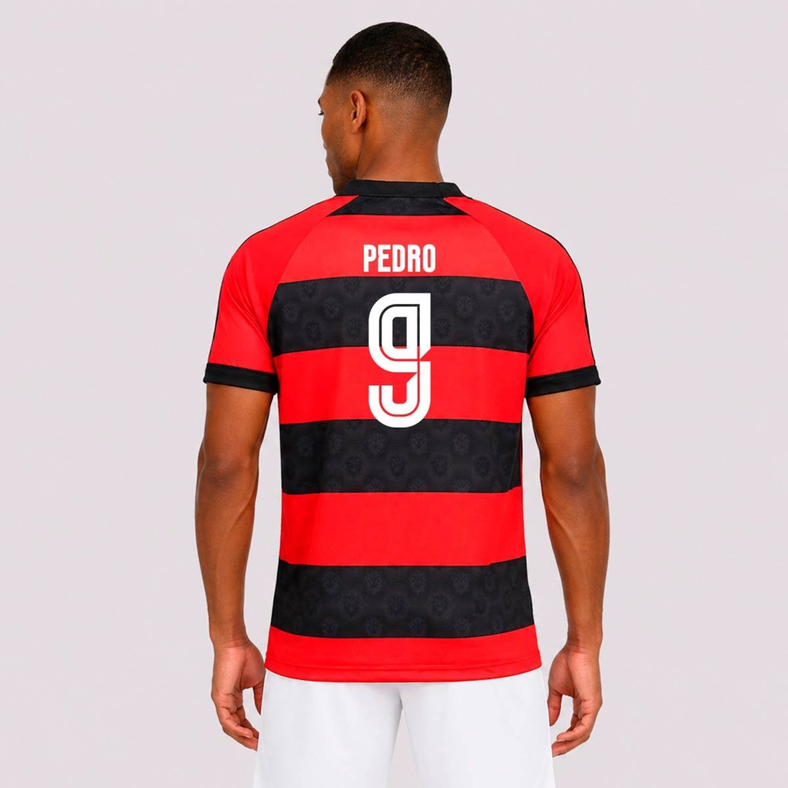 Camisa Flamengo Rastro Preta e Vermelha 9 Pedro