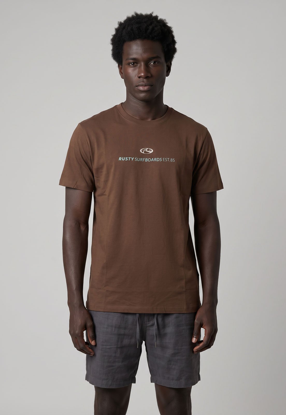 Camiseta Masculina Rusty Silk MC Strike Marrom