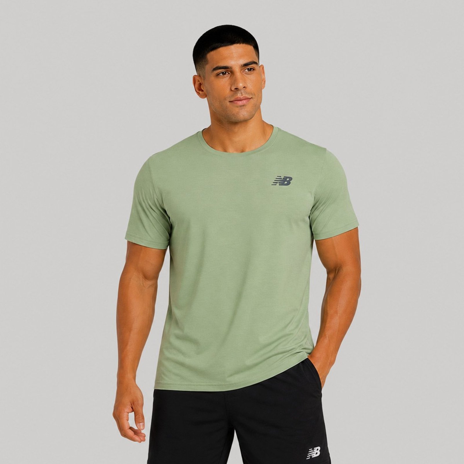 Camiseta New Balance Active Logo Basic Verde