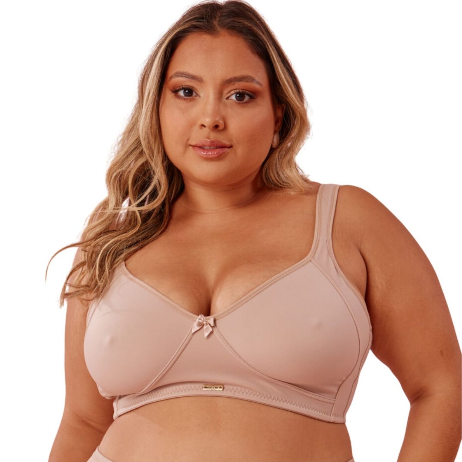 Sutiã Plus Size Sem Bojo Com Alças Acolchoadas Pretty Paty