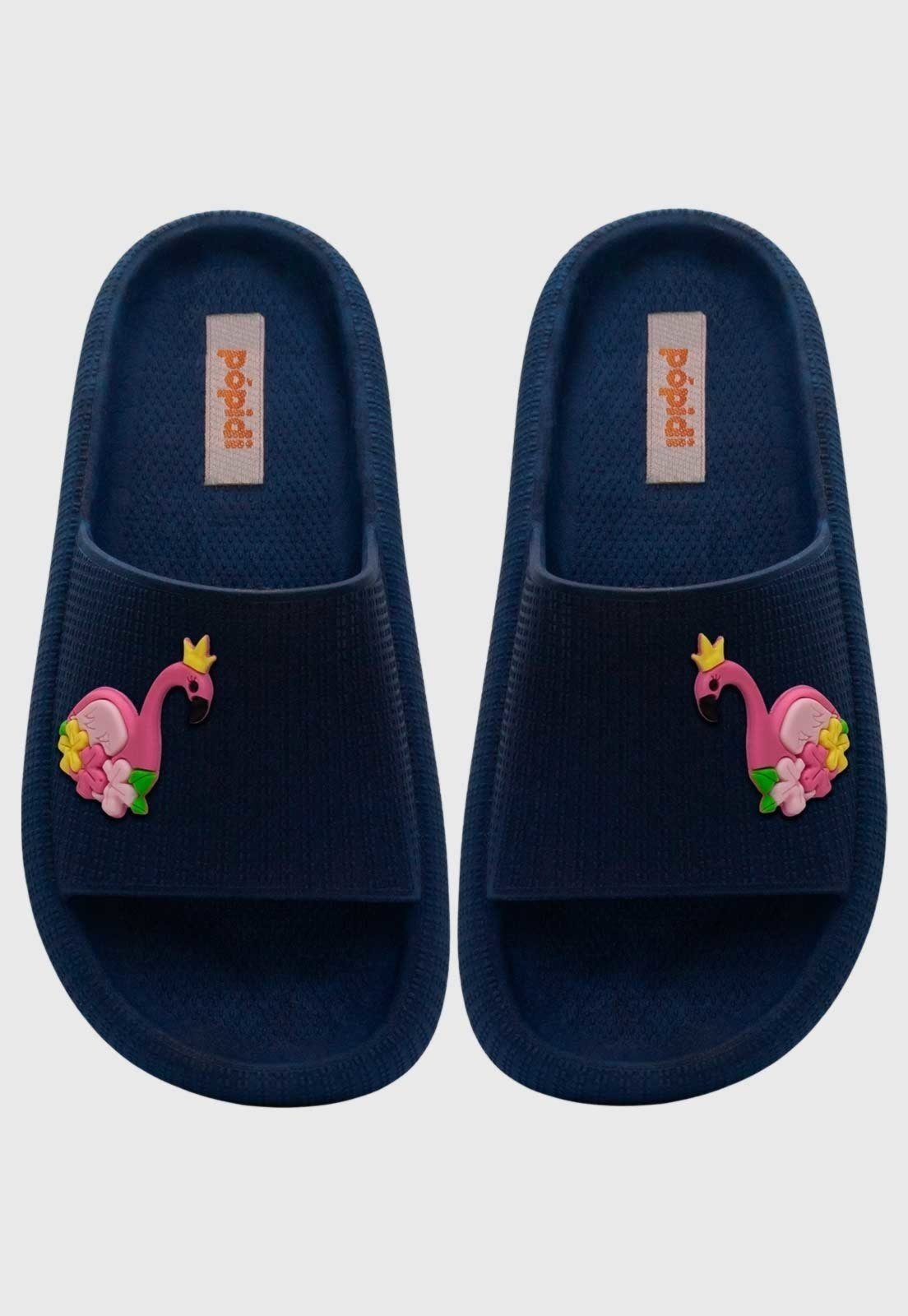Vista 3 Infantil - Chinelo Nuvem Popidi Menina Flamingo verde Pópidí verde