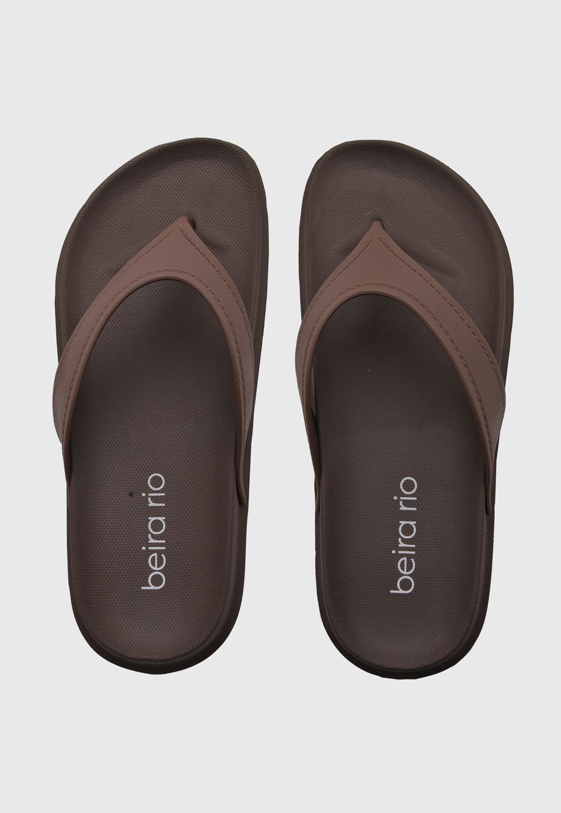 Chinelo Feminino Beira Rio de Dedo Marrom