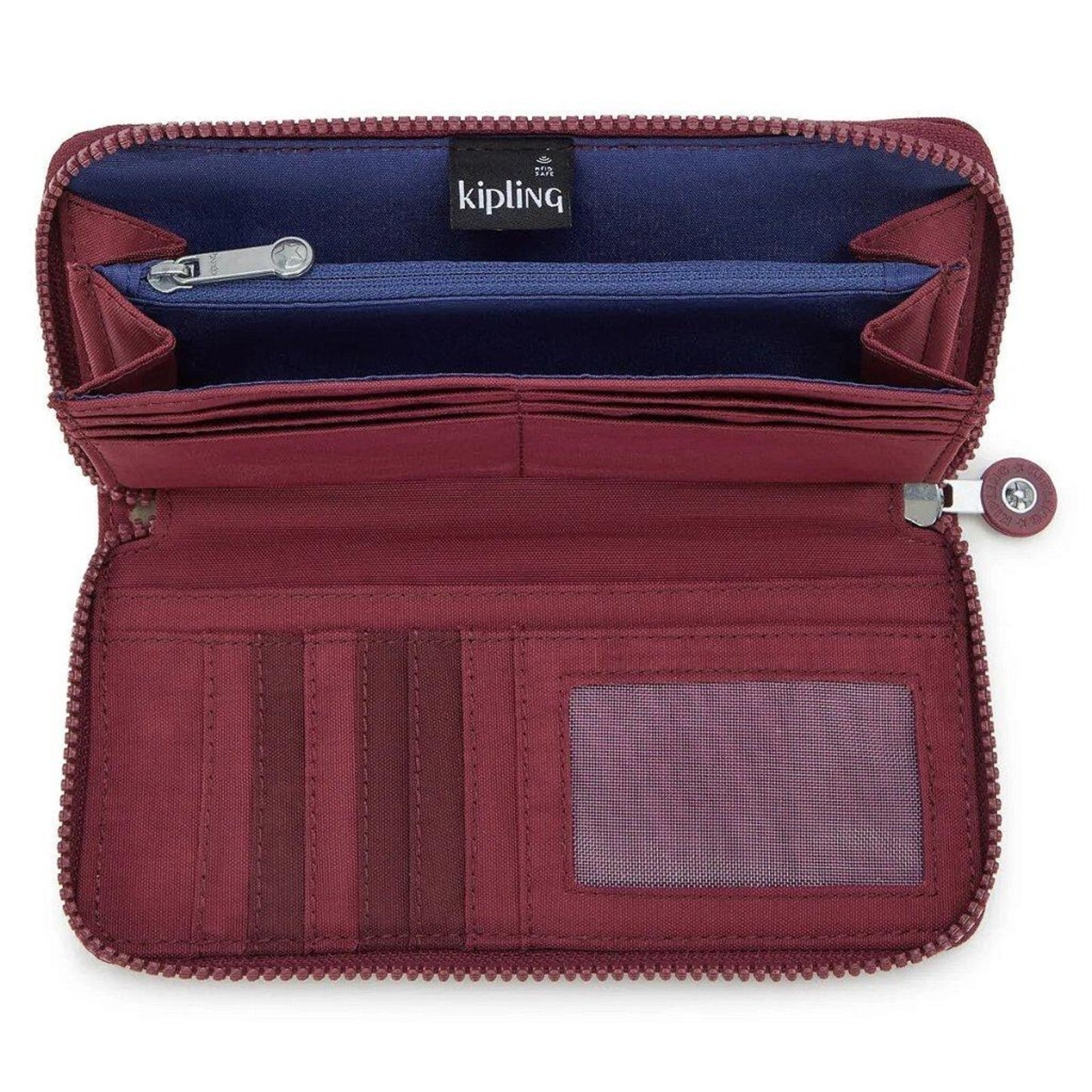 Vista 3 Carteira Kipling Money World Lounge Wine Kipling vermelho