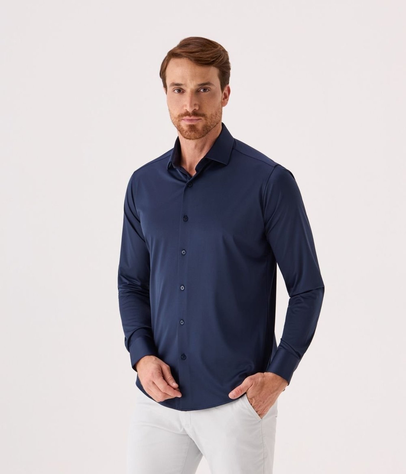 Camisa Business Makenji Masculina Azul Marinho