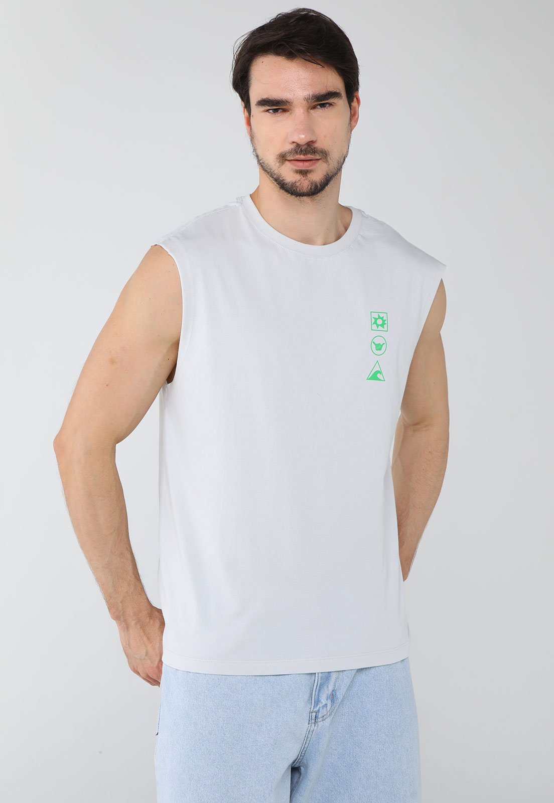 Regata Masculina Hang Loose Wisdom Branca