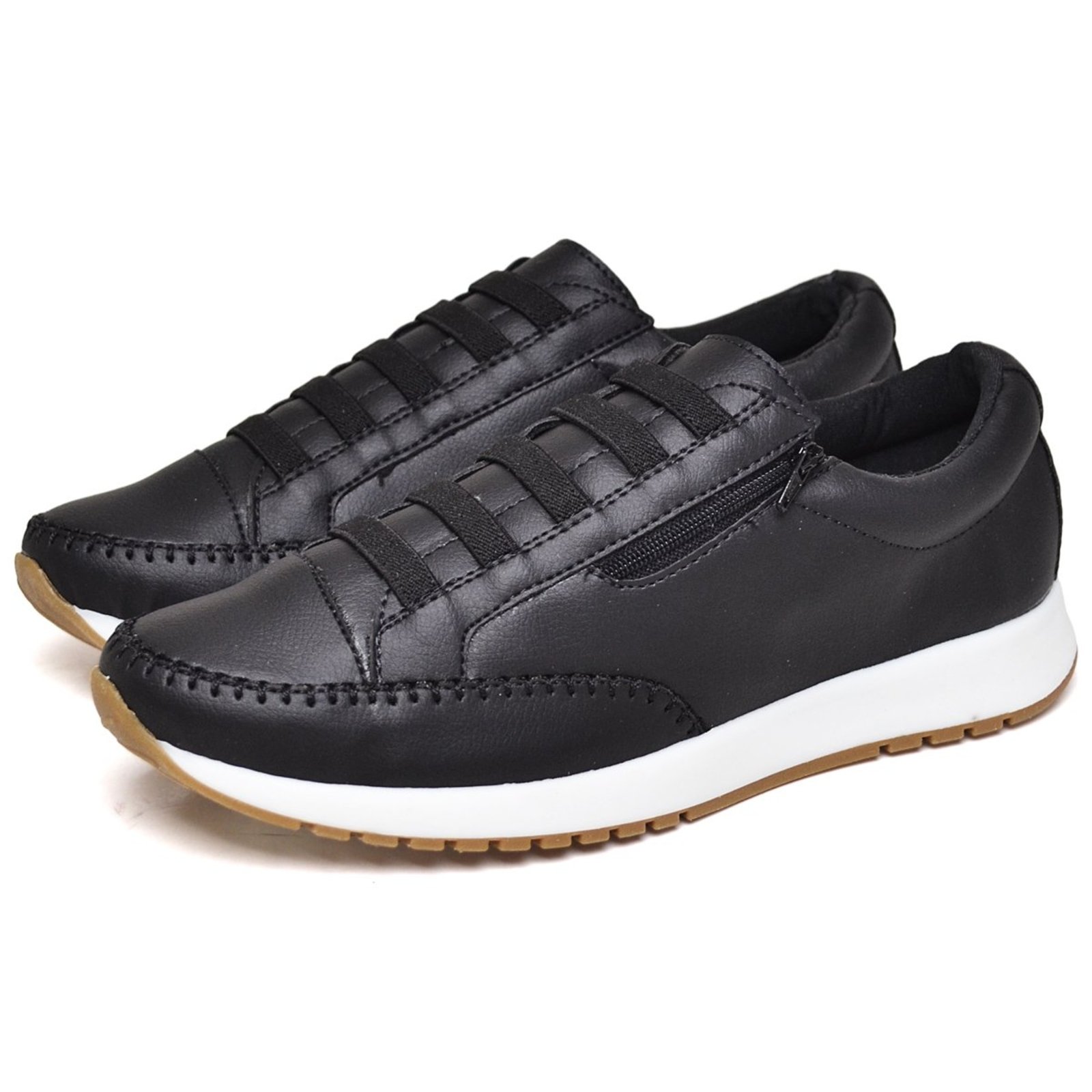 Tênis Feminino Calce Facil Estilo Jogger 112 Preto