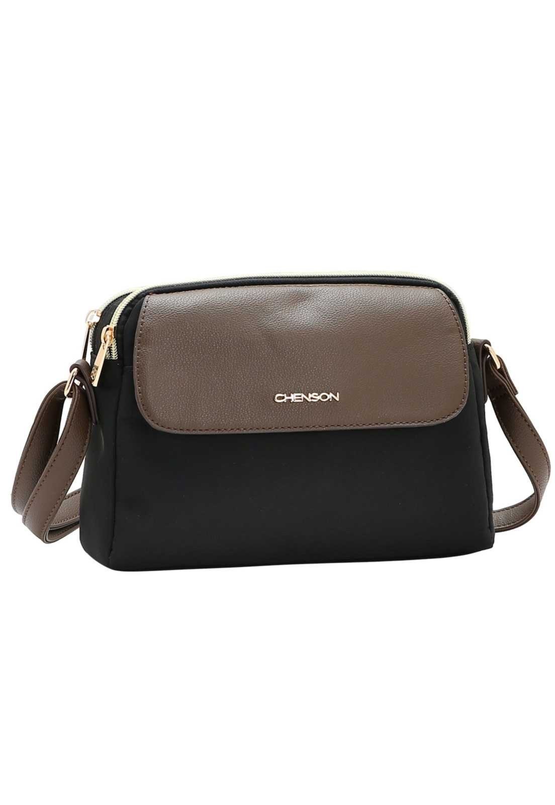 Bolsa Feminina Chenson Transversal Microfiber 3185457 Preto