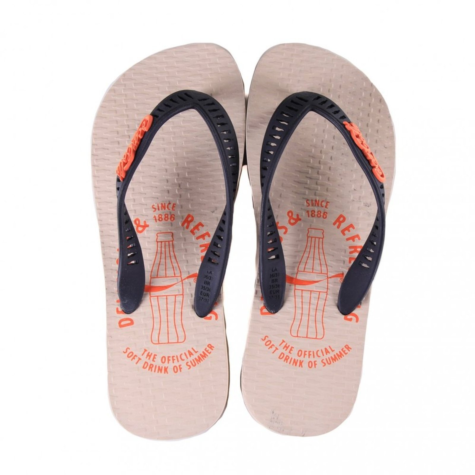 Vista 2 Chinelo Coca-Cola Cc4505 Coca-cola Off-white off-white white Coca-Cola off-white white