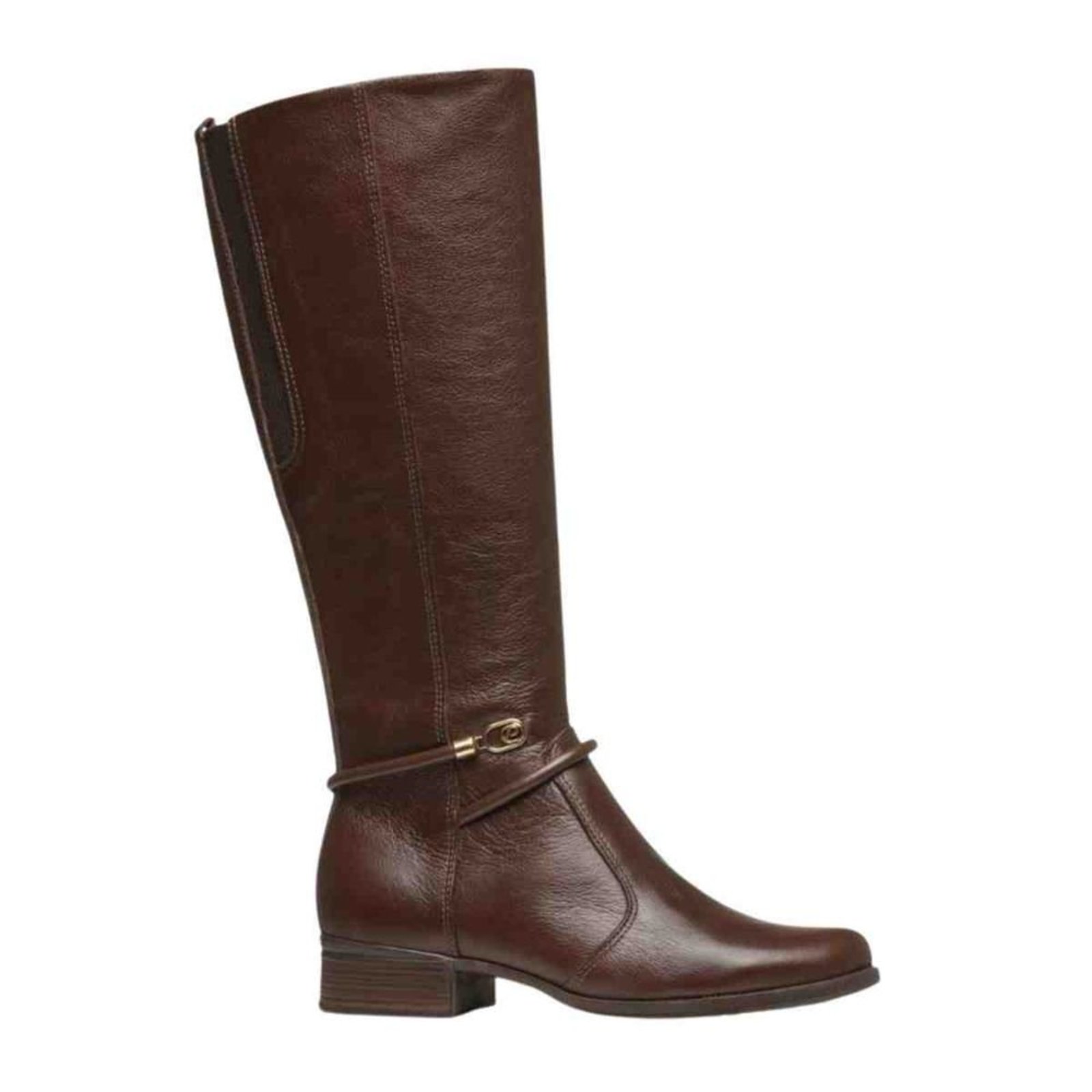 Bota Feminina Montaria Cano Alto Pegada Marrom