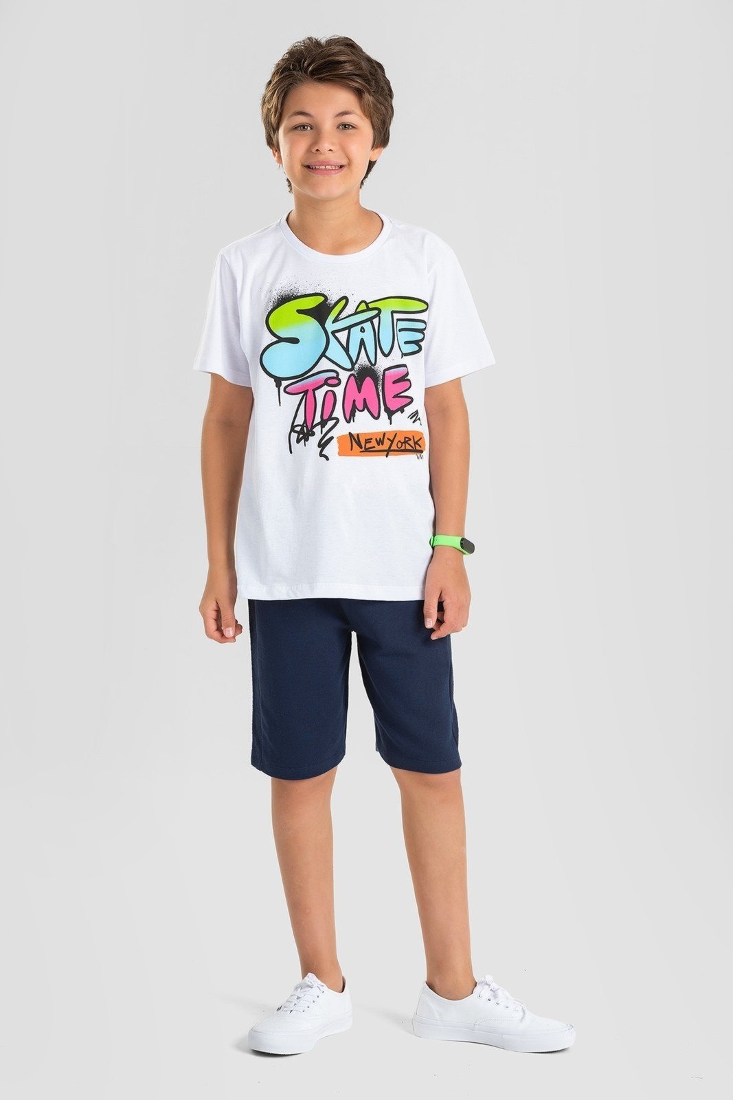 Infantil - Conjunto Juvenil Verão Masculino Skate Time