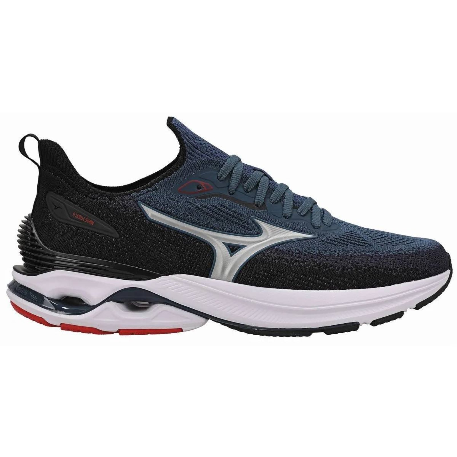 Tênis Mizuno Wave Mirai 8 Masculino - Petróleo-Preto