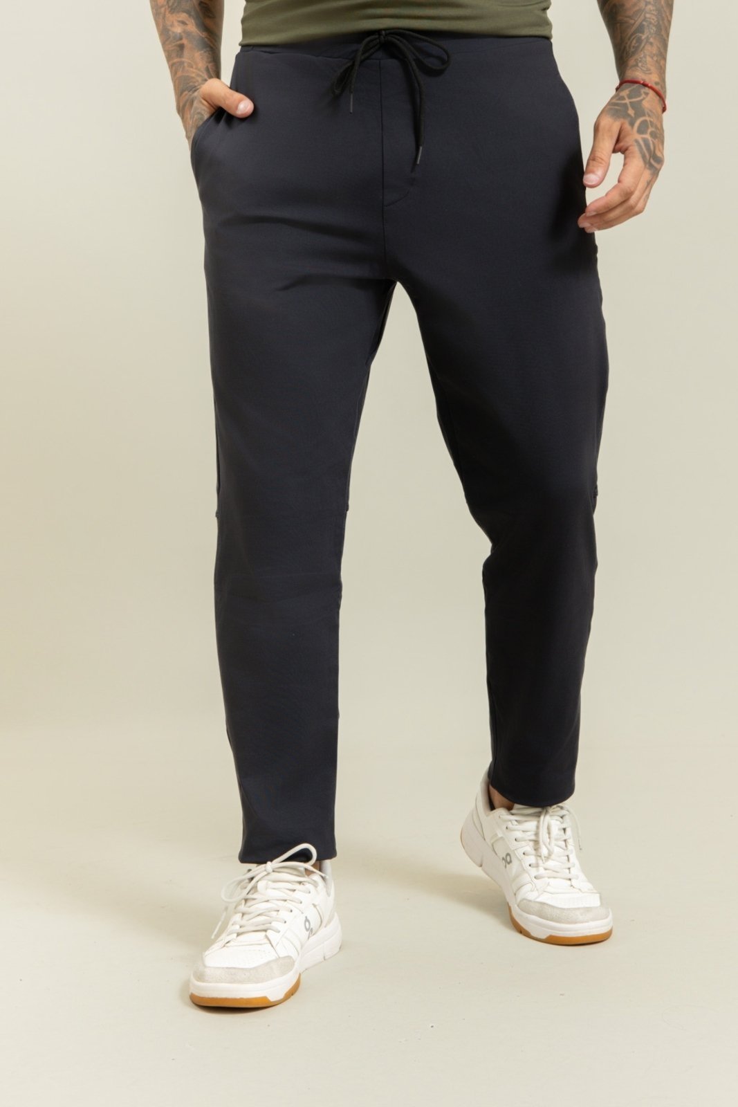 Calça Casual Flexível Masculina em Poliamida na Cor Preto Dialogo Jeans