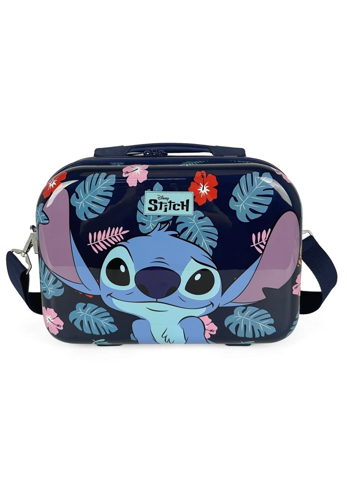 Vista 2 Infantil - Frasqueira Grande Juvenil Policarbonato Stitch Disney Luxcel azul
