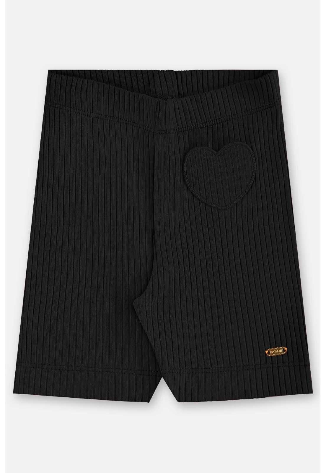 Infantil - Bermuda Ciclista em Ribana Up Baby Preto