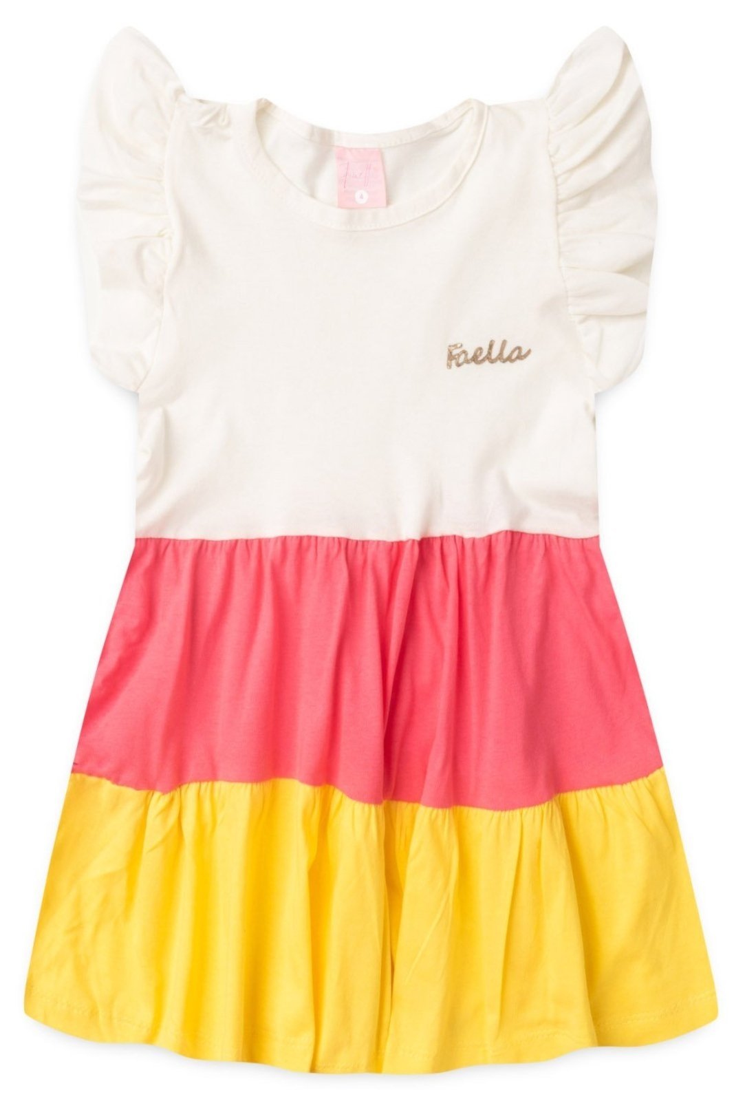 Vista 3 Infantil - Vestido Verão Feminino Três Marias Off White - Mega Mega Kids unico white Mega Kids unico white