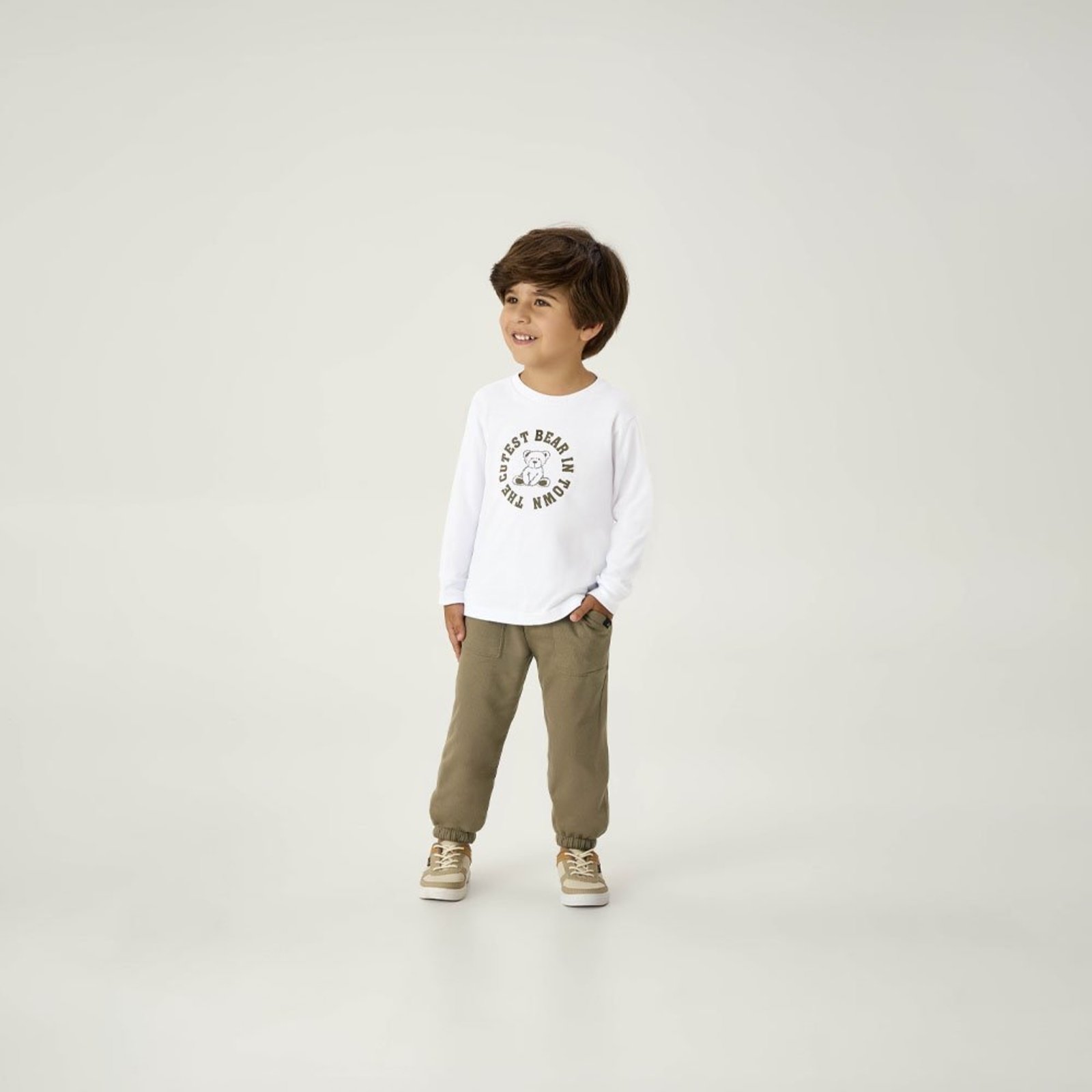 Infantil - Camiseta Branco Primeiros Passos Pulla Bulla Menino - 55261-3
