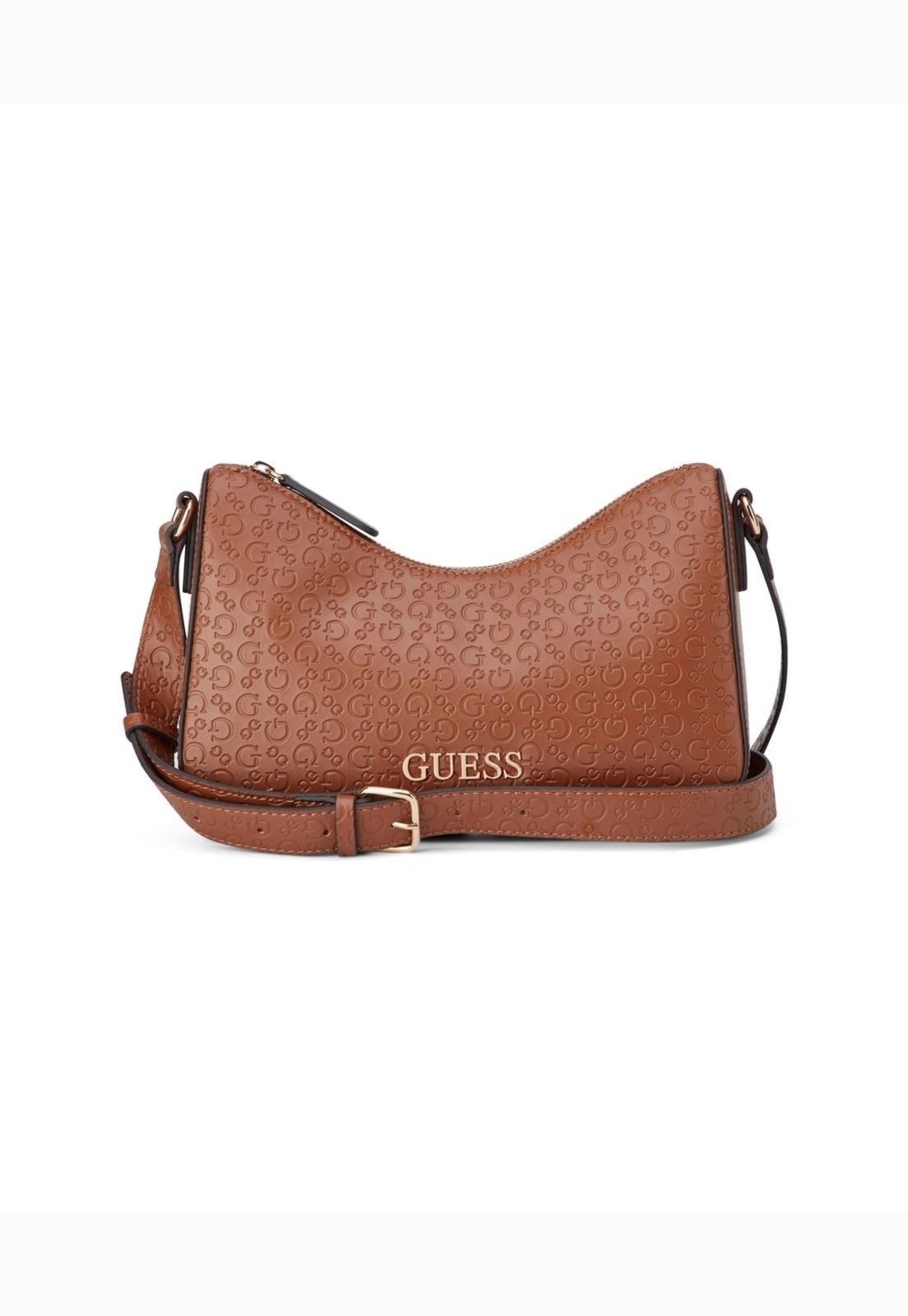 Bolsa Guess Mini Elliot Tiracolo Marrom