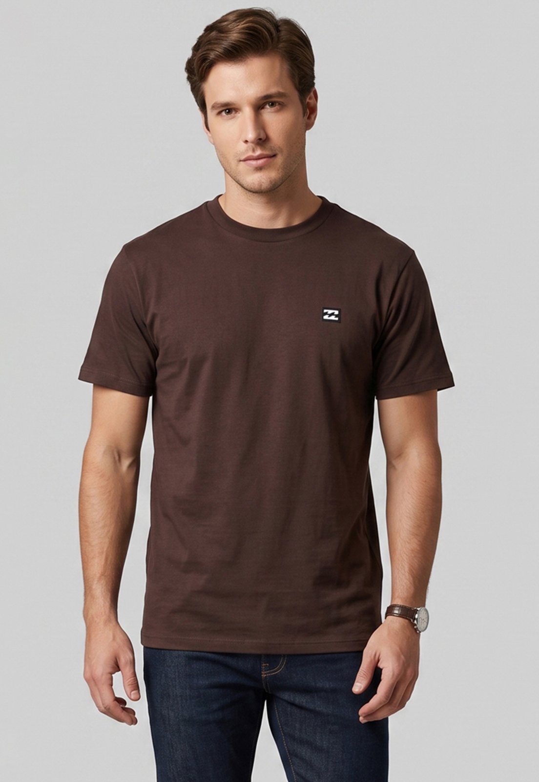 Camiseta Masculina Billabong Icon Patch Marrom