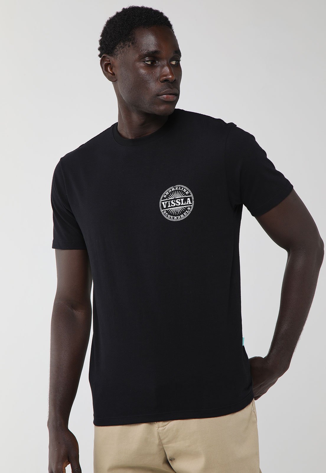 Camiseta Masculina Vissla Silk Scoundrels Preta