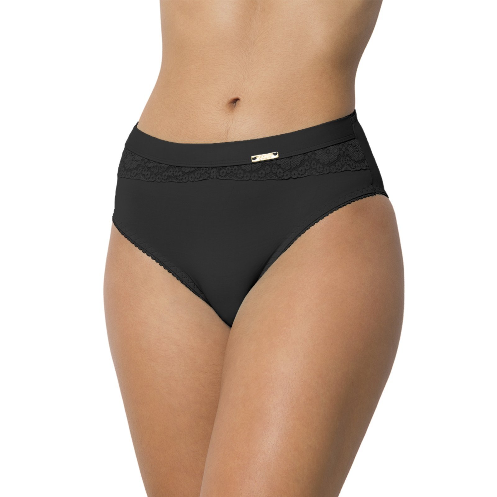 Vista 3 Kit 15 Calcinhas Gabi LIngerie Microfibra Em Poliamida Detalhes Em Renda Confortável multicolorido Gabi Lingerie multicolorido