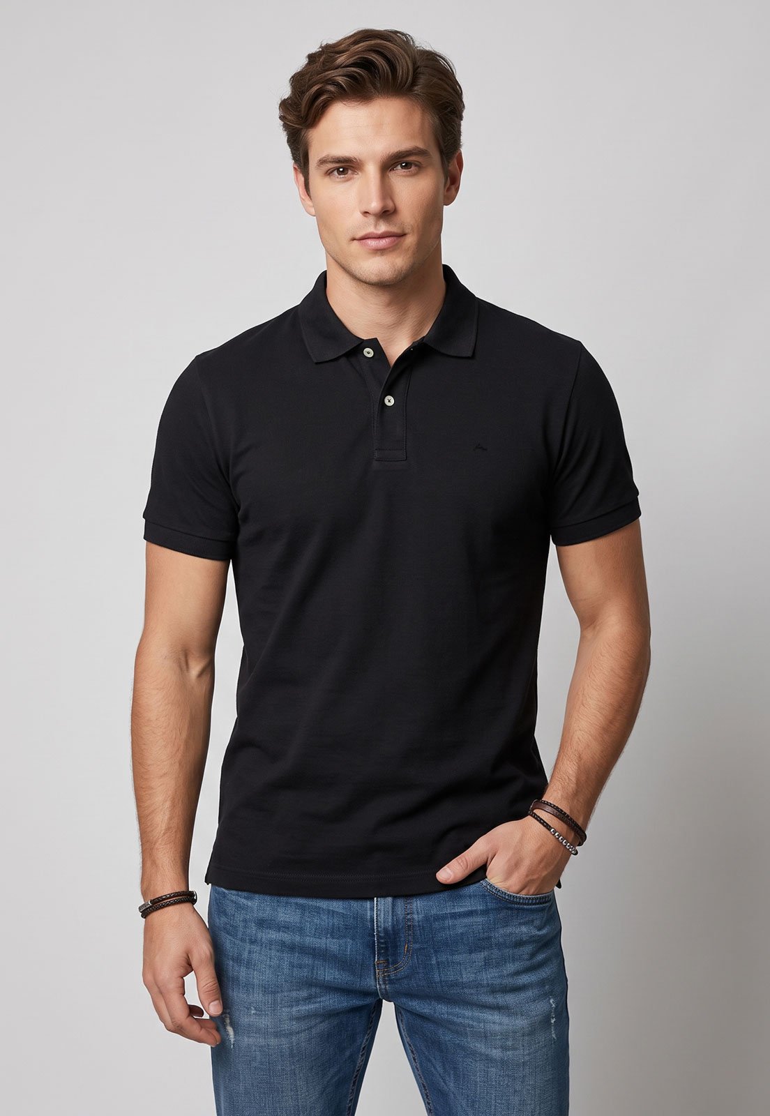 Polo Masculina Aramis Gola Polo Preta
